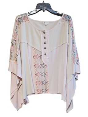 POL Star Laced Dolman Oversized Top